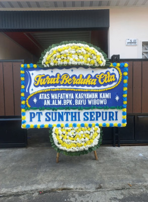 Papan Bunga Duka di Trimurti